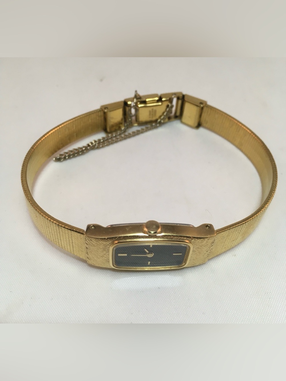 Vintage 80’s Seiko Gold Tone Watch with Black Dial